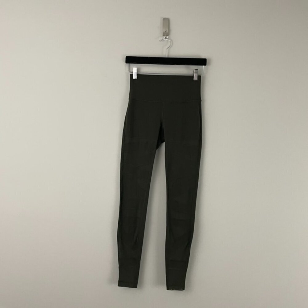 Lululemon Wunder Under Pant Hi Rise Tech Mesh Dark Olive Size 6